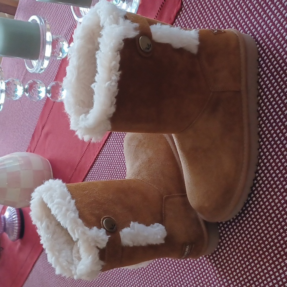Cozy Brown Winter Boots with Faux Fur Lining